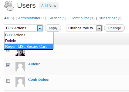 The new bulk action on users admin screen (javascript needed)