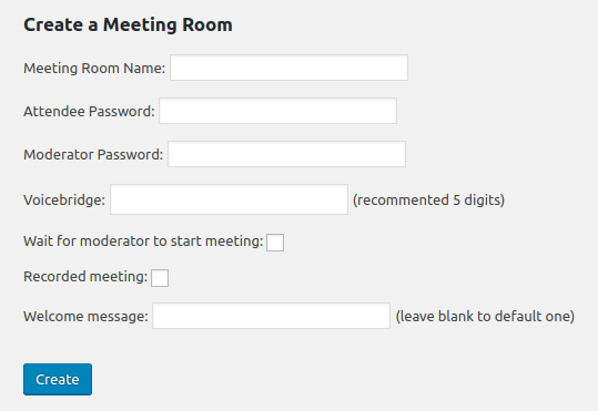 Login form for registered users.
