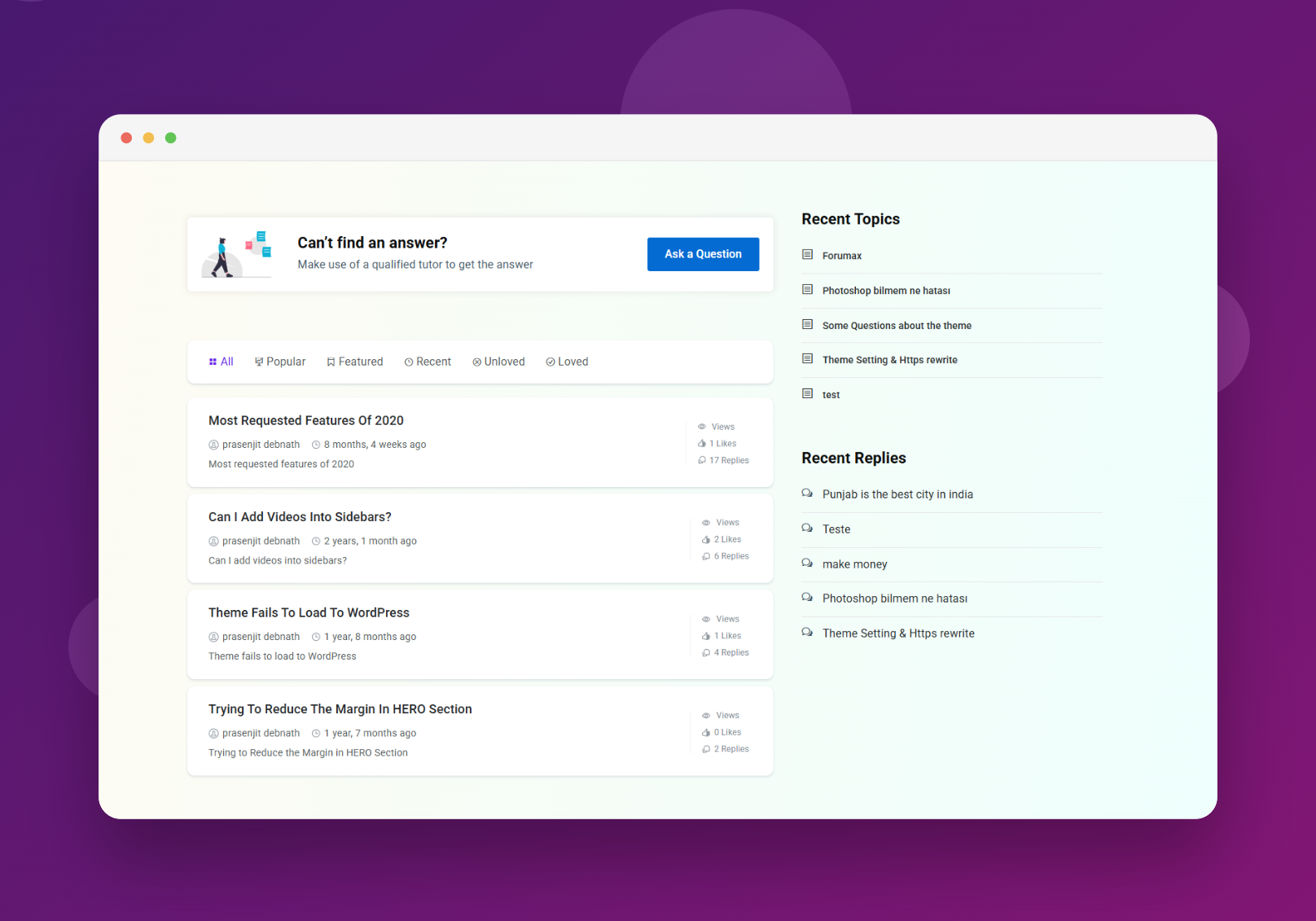 Forum Root Page - Clean and modern forum interface