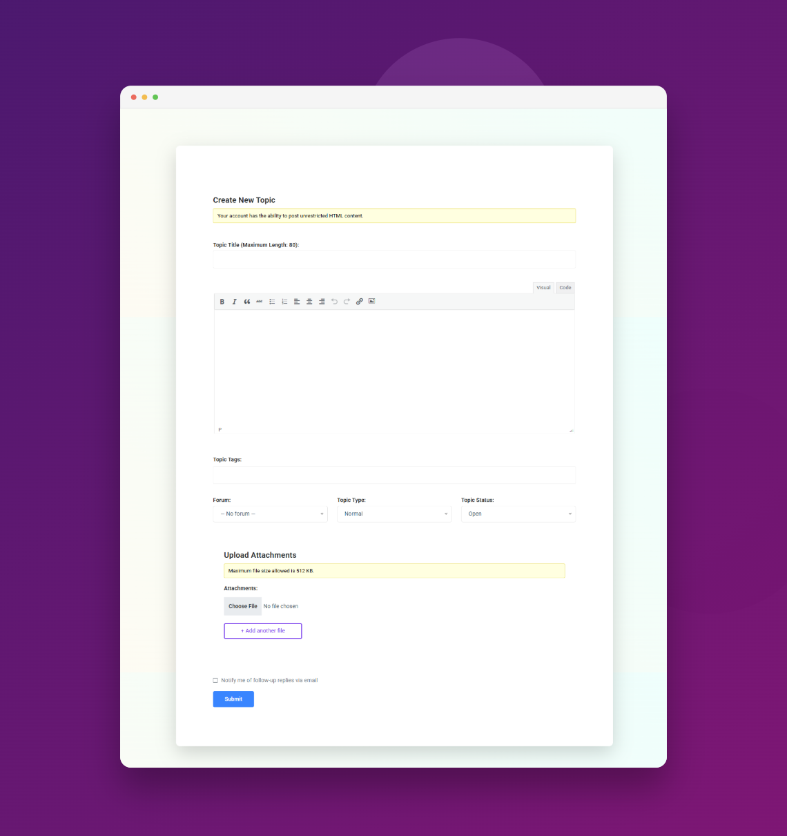 Ask Question Form - Clean and modern ask question form
