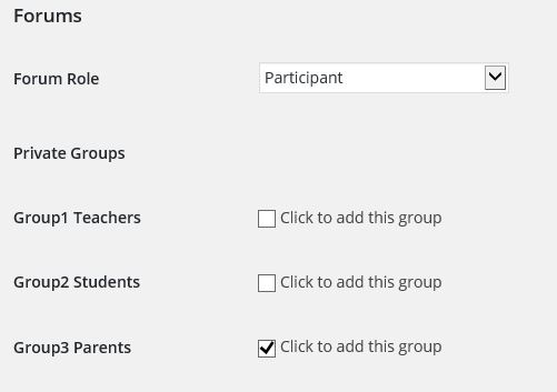 Setting a user to a group