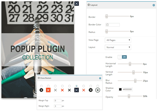 Layout configuration /  Offers various button designs.