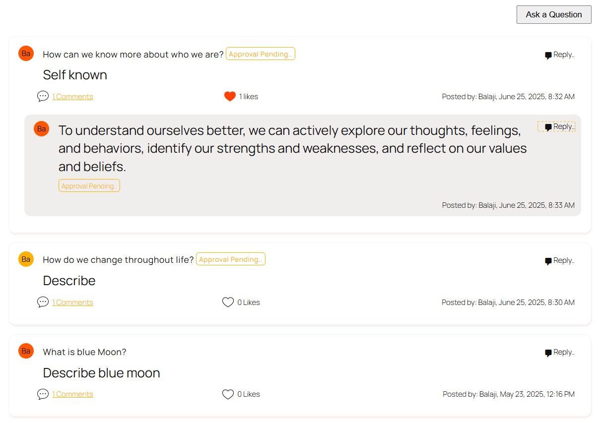 AJAX-based comment form
