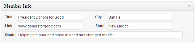 The new fields on the edit roster member page