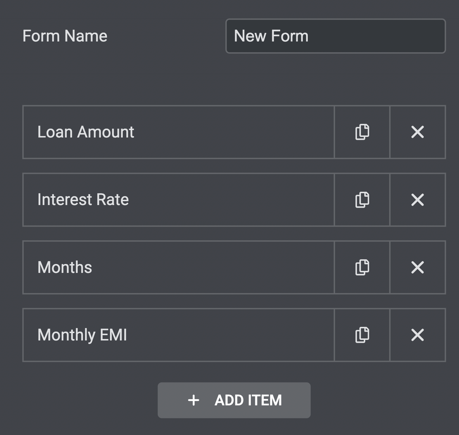 Form for calculating EMI - backend