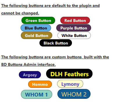 Public display of buttonized links.