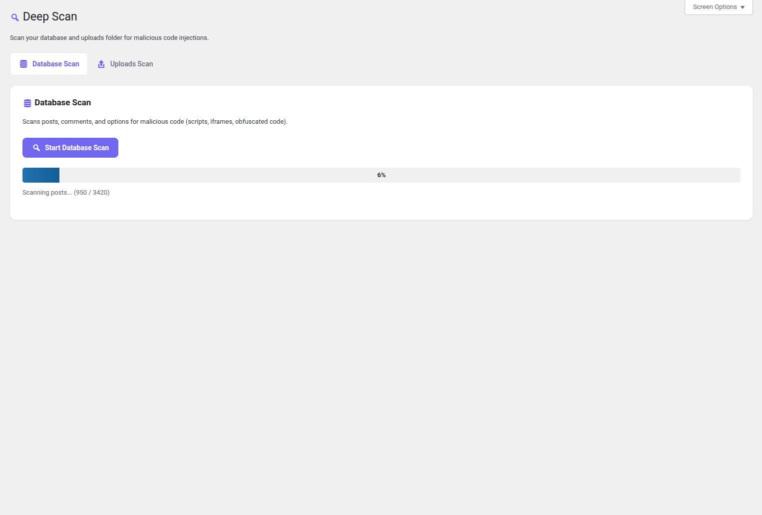 **Security Score** - Letter grade showing your overall security posture
