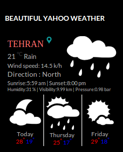 Simple Widget Beautiful Yahoo Weather
