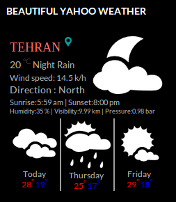 Simple Widget Beautiful Yahoo Weather