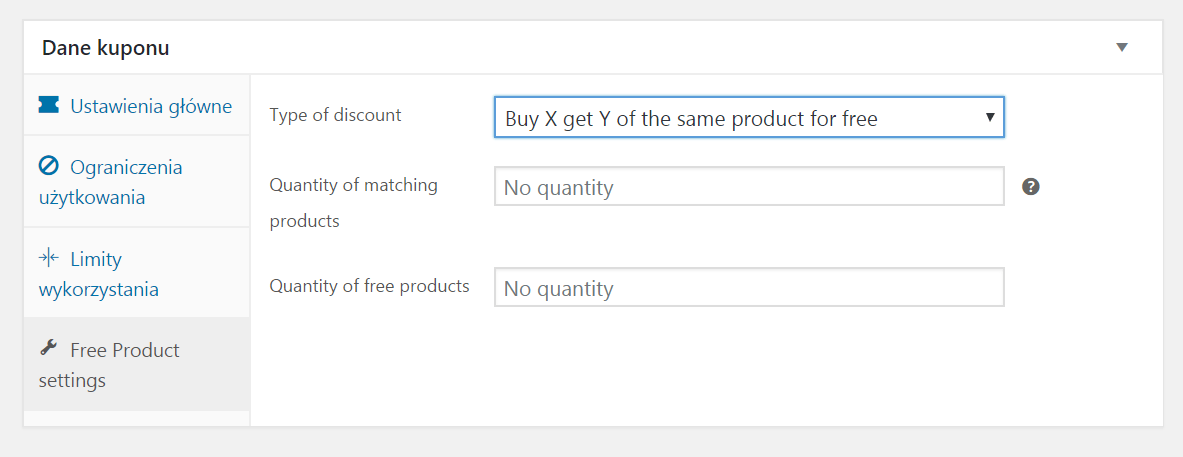 Buy X get Y of the same product for free type of discount