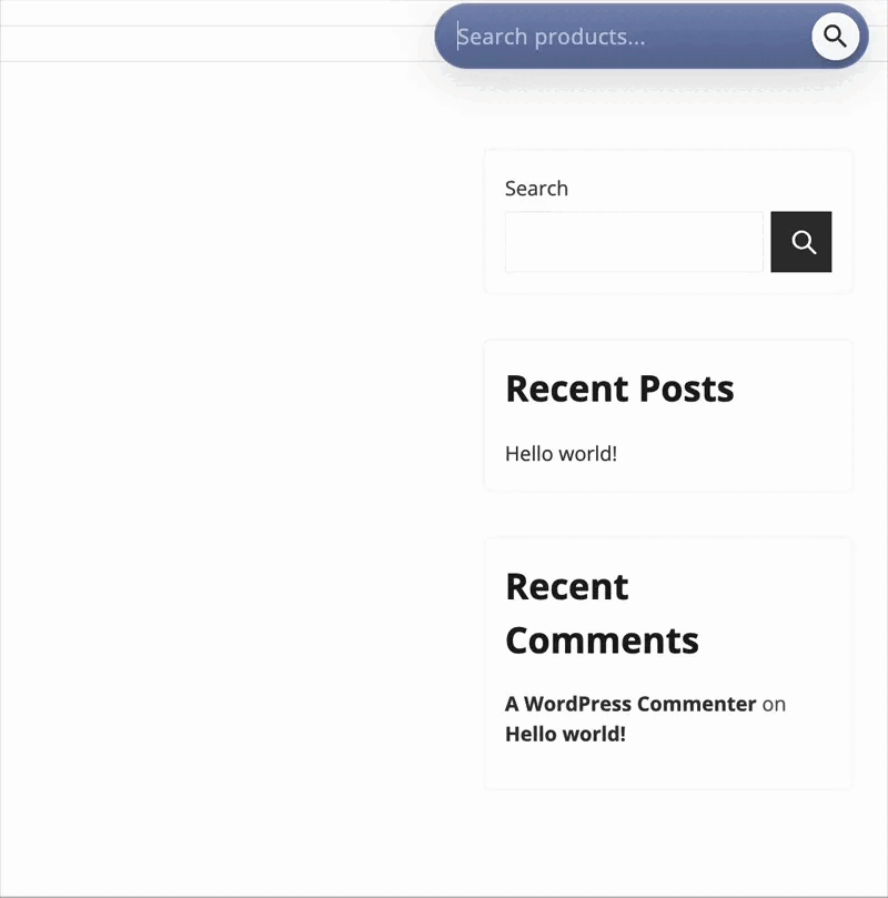 Instant, AI-powered product suggestions and results appearing as the user types.