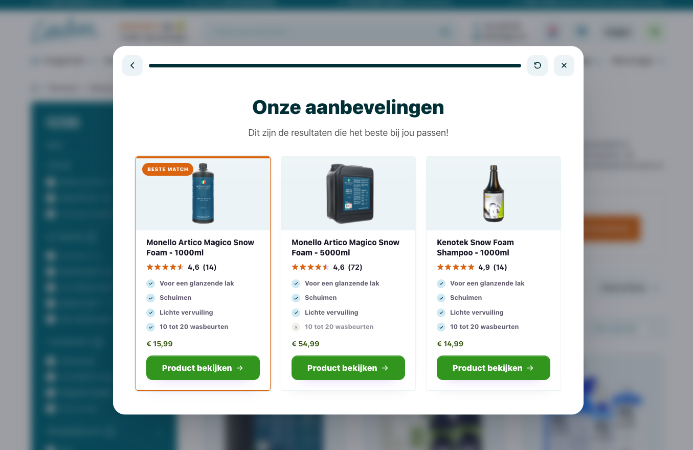 Category page Flow widget.