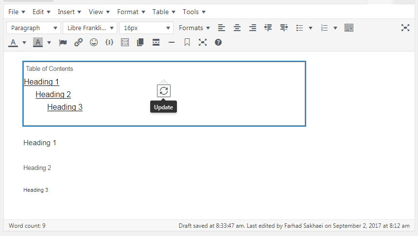 Insert Code Sample