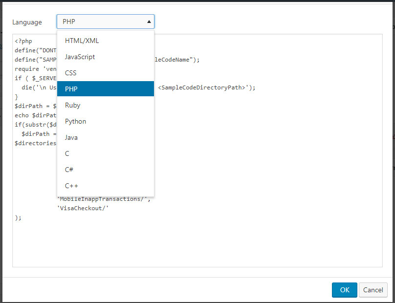 PHP Code Sample