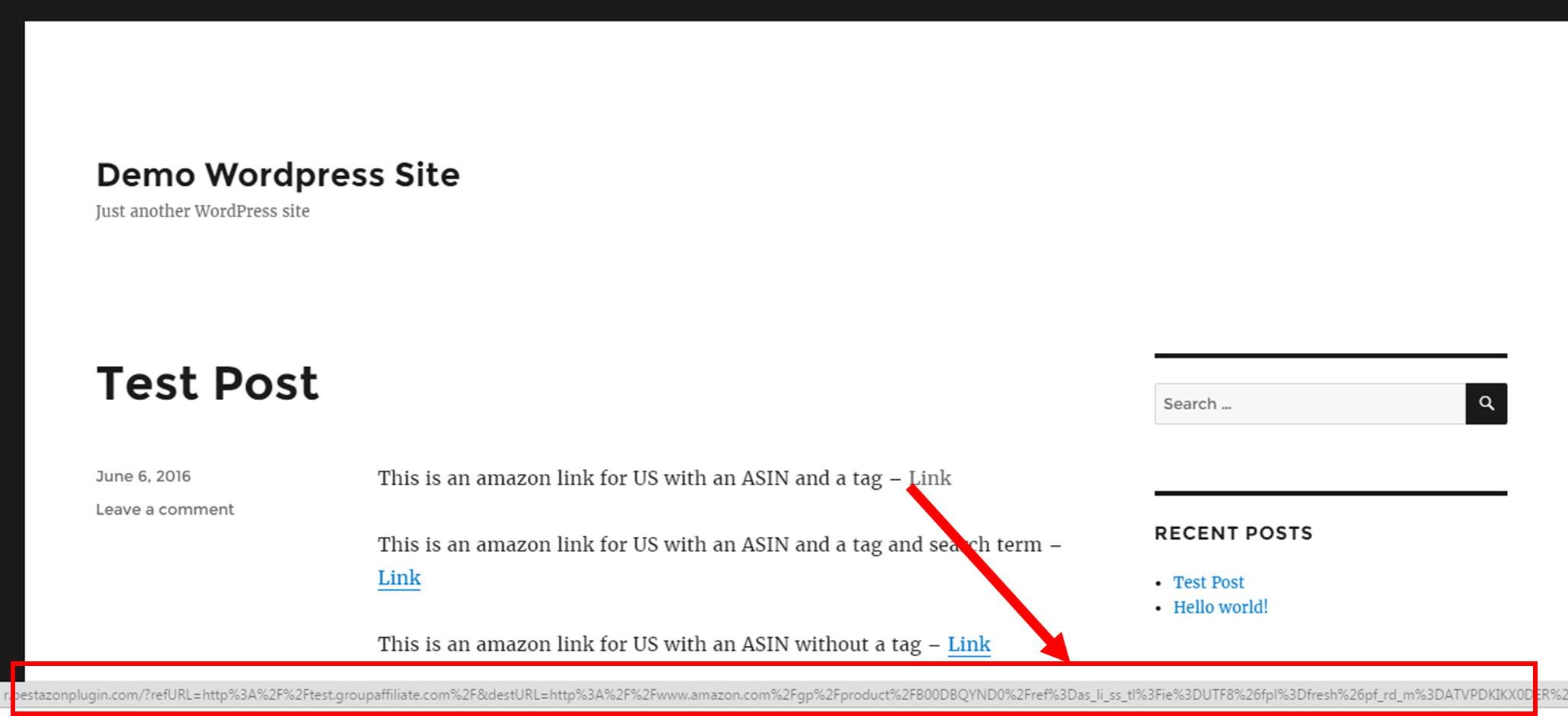 Once its done, the visitor is automatically redirected to the Amazon store in their country with your affiliate ID