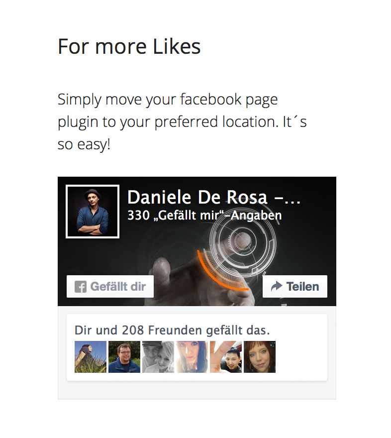 The Beautiful Facebook Page Plugin in the Widgets Area