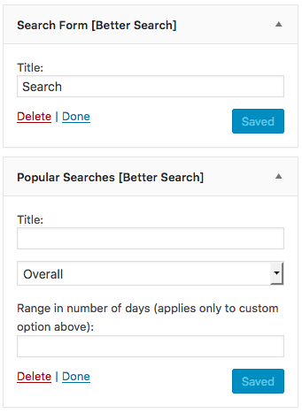 Better Search widget