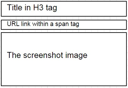 Wireframe of the plugin's template