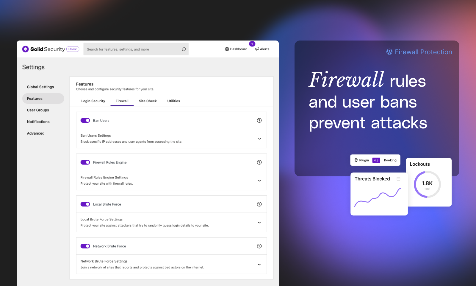Firewall rules, Block Bad Bots, and Ban User Agents with Lockouts