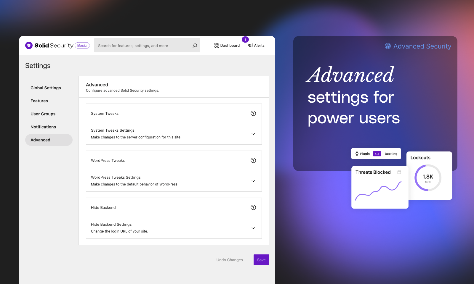 Advanced Security Settings for power users