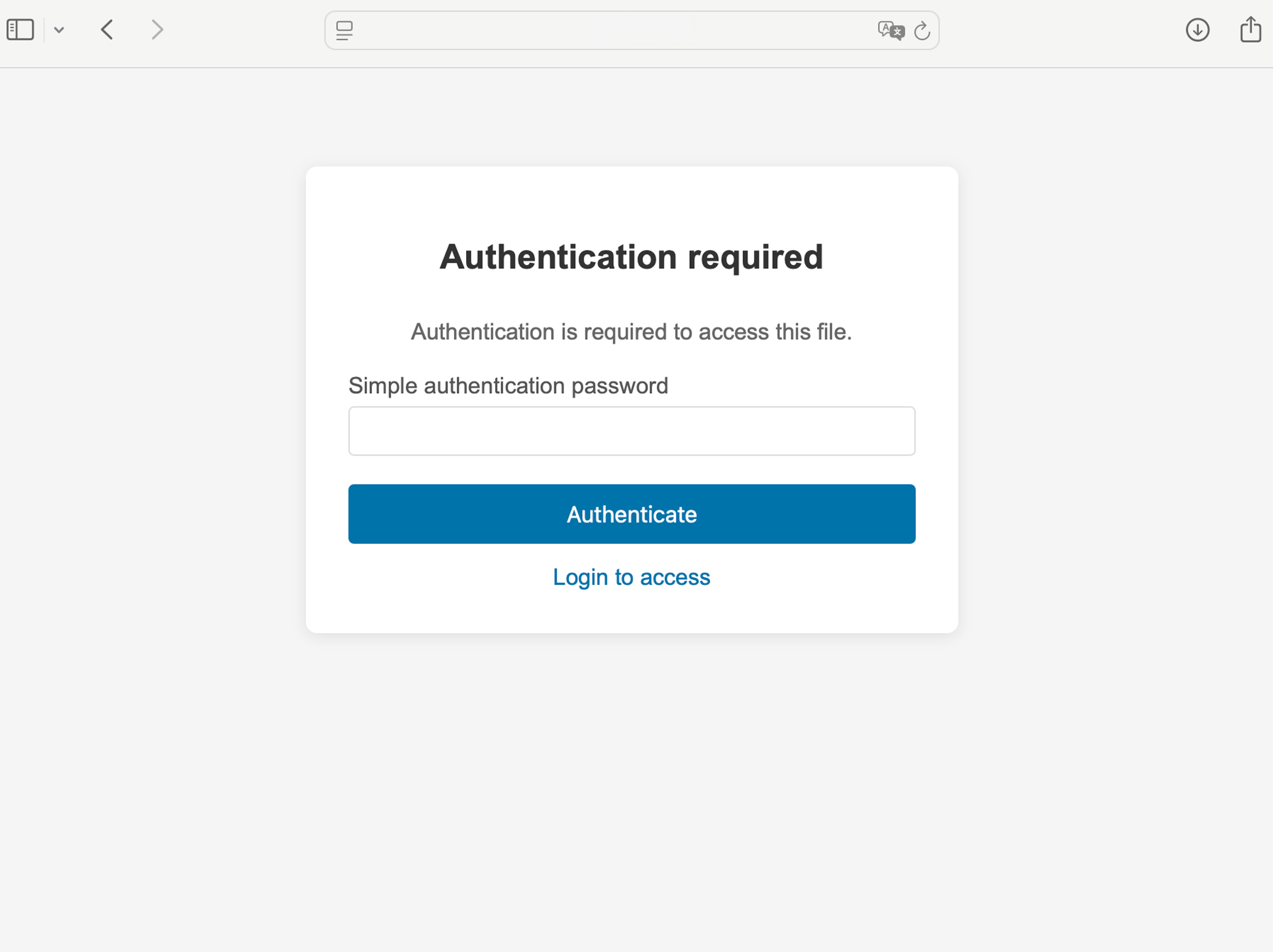 Frontend download interface
