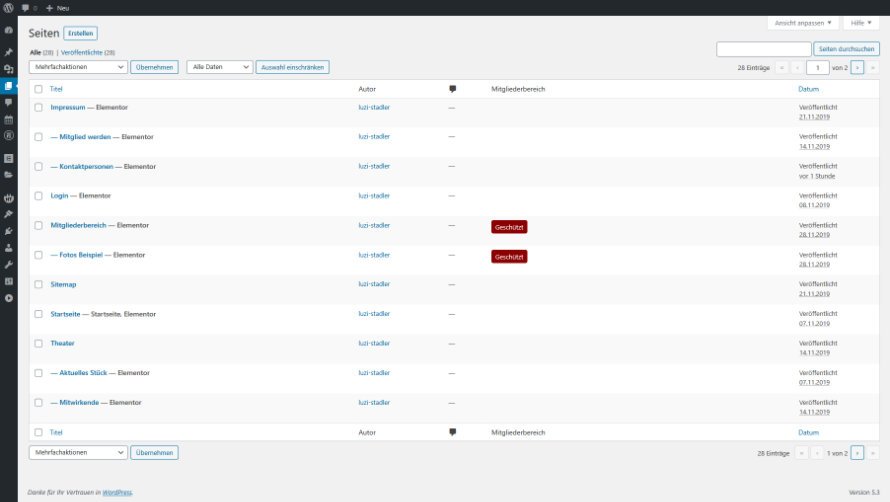 Management page
