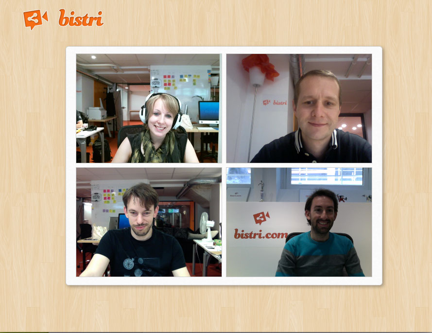 Bistri Video Conference main window