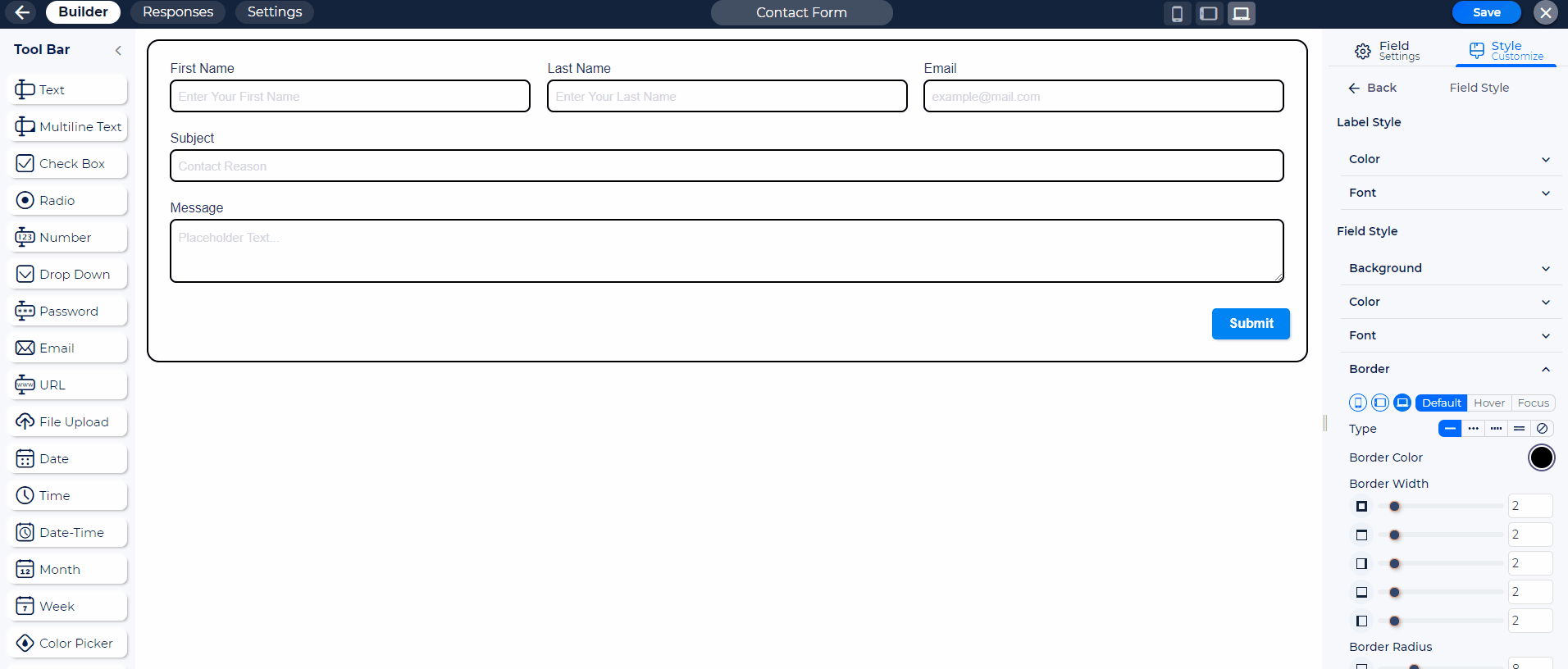 Customize Breakpoint View for mobile and tablet