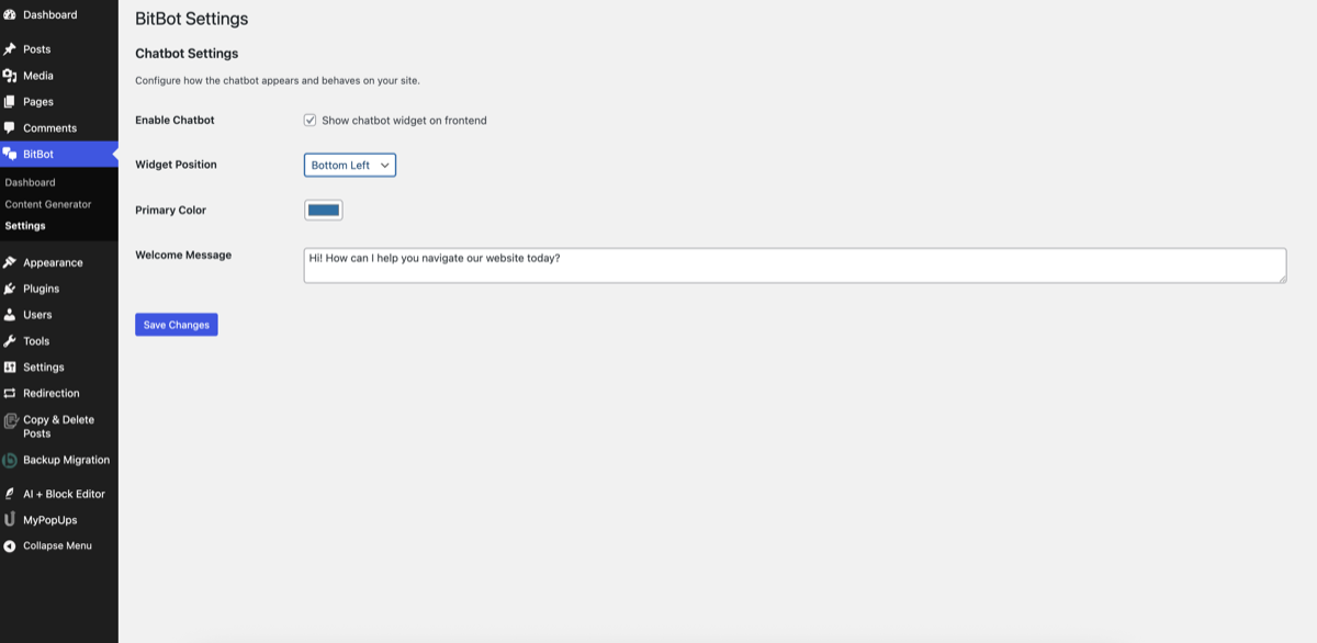 Admin dashboard - Monitor usage, sync status, and manage settings