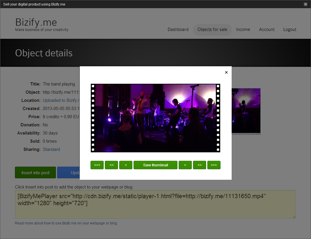 Automatic video encoding with possibility to select cover image!