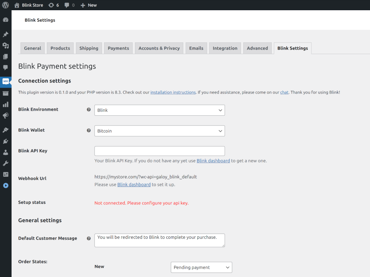Payment Checkout Page - Customers can choose to pay with Bitcoin via the Lightning Network during checkout.