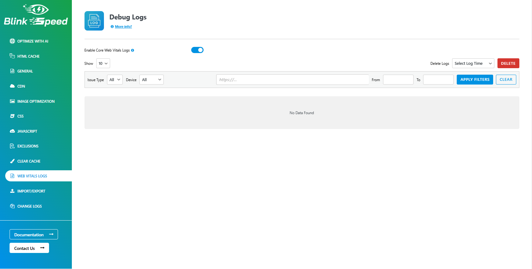 **HTML Cache Settings** – Configure page caching, cache expiry time, preload options, GZIP compression, and browser caching to improve website speed.
