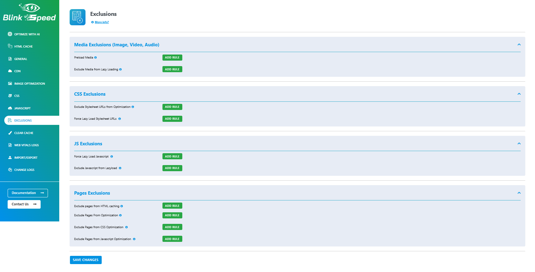 **Change Logs & Activity History** – Review a chronological log of cache purges, optimization actions, and settings changes, making it easy to audit who changed what and to troubleshoot performance or compatibility issues.