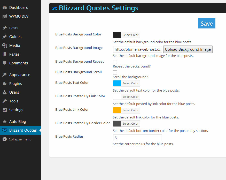 Settings Screen
