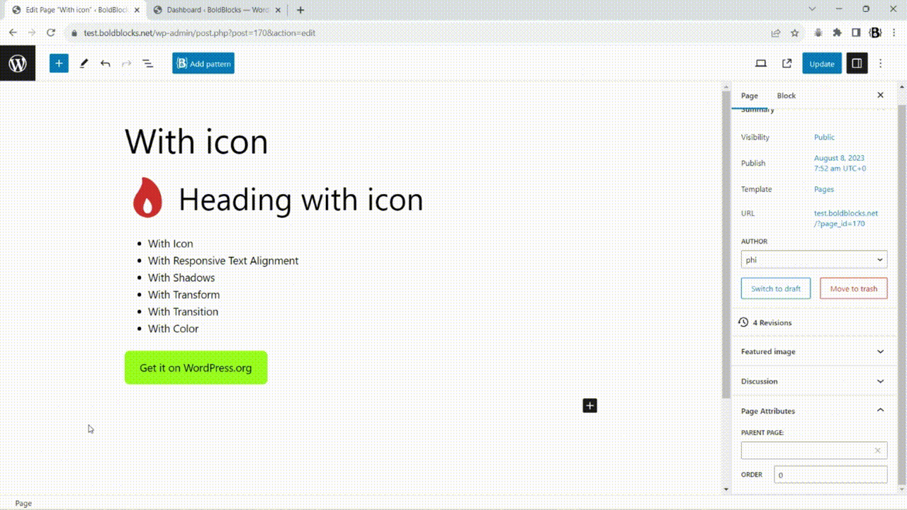 Add responsive text alignment to a group