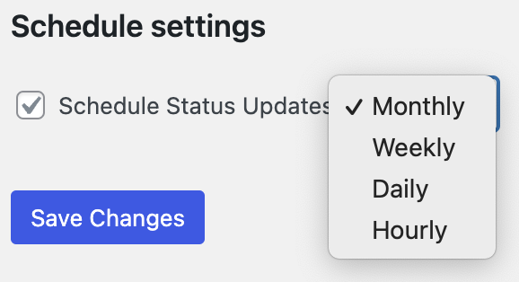 Schedule Settings