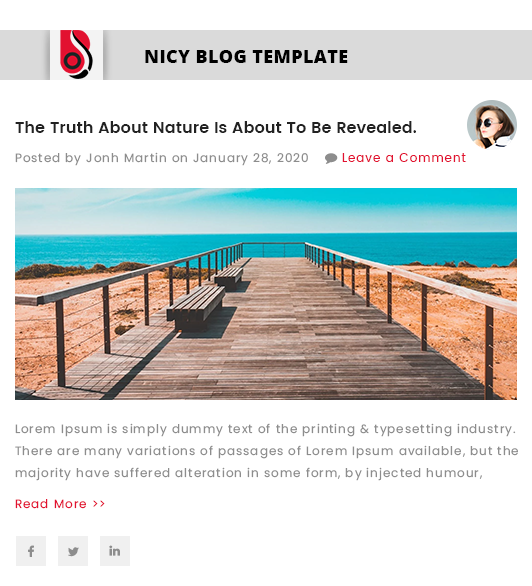 Blog Designer by 'Design2' theme layout