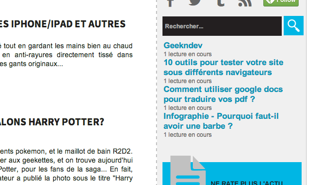 Sample view in a blog