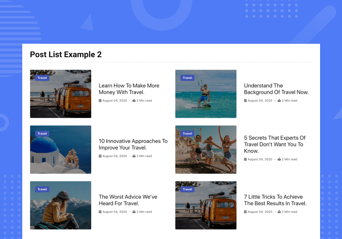 Post List Example 2