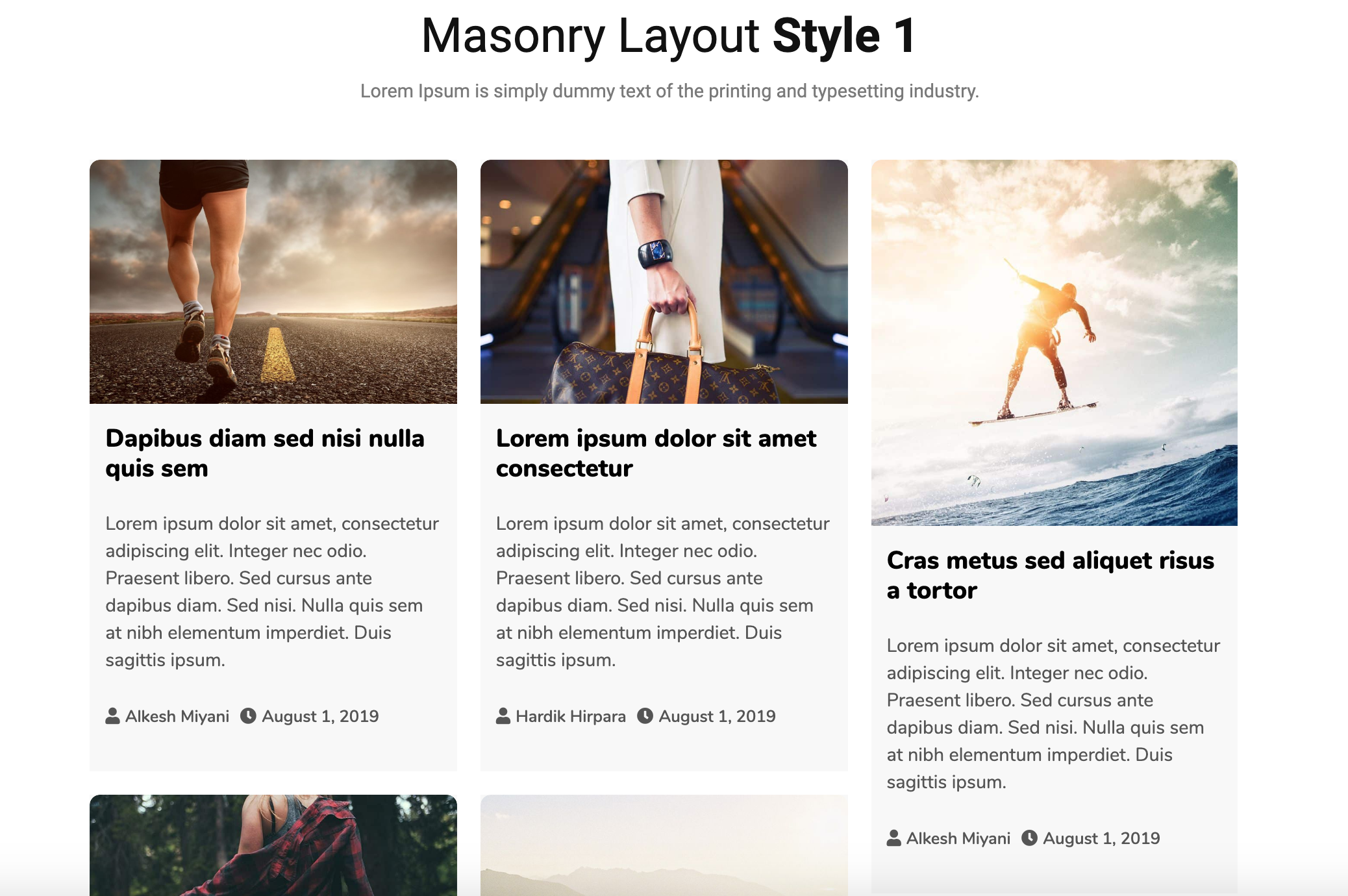 Masonry Layout - Style 1