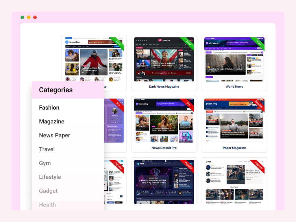 Blog News Elementor - Posts Category