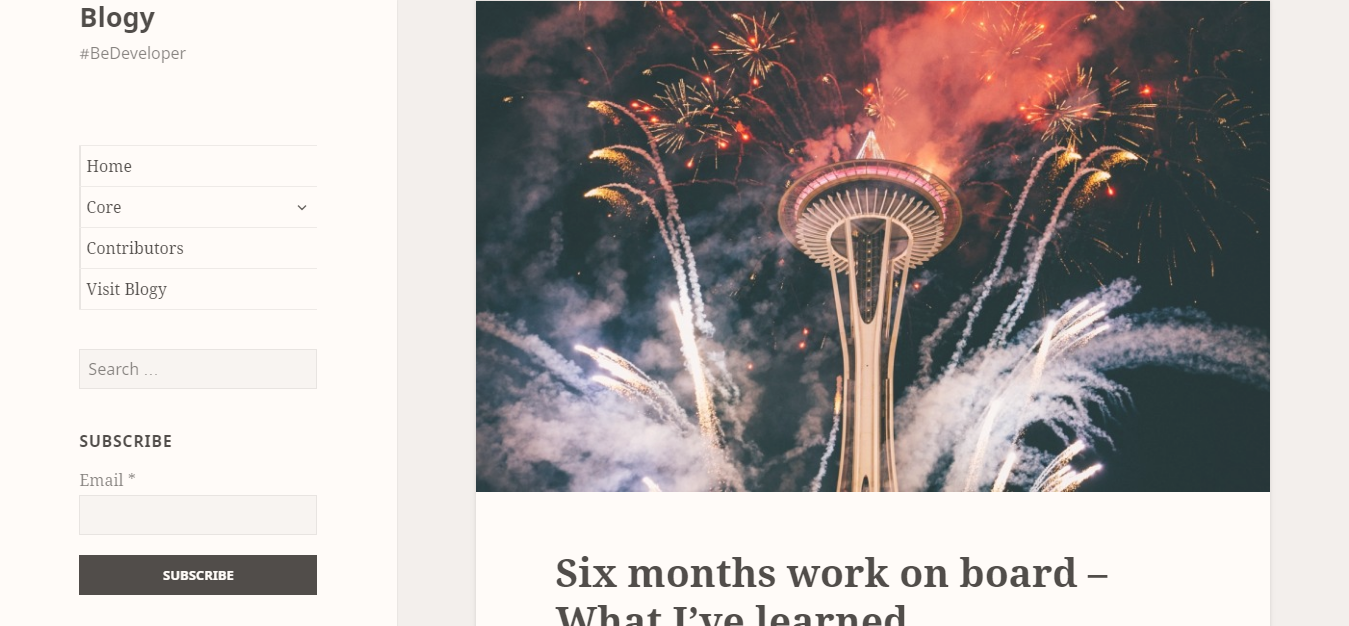 BLuR activated on blog post at - Noon.