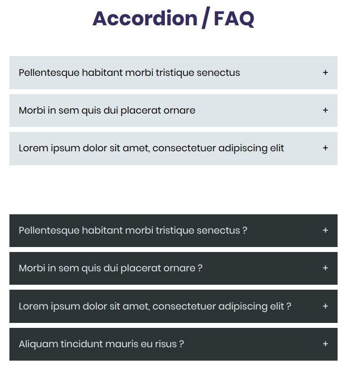 Accordion / FAQ