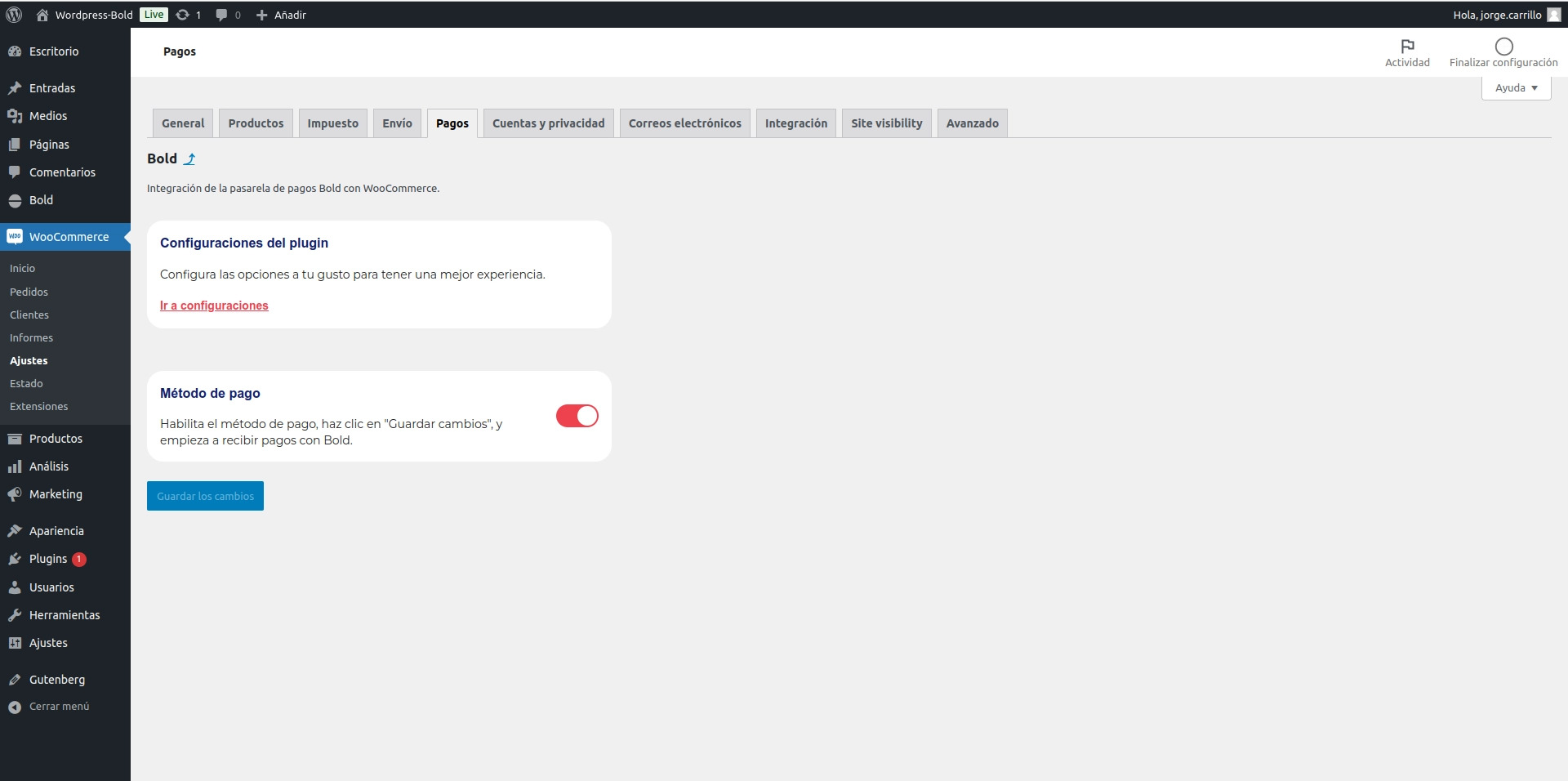 Asegúrate de que el plugin esté habilitado como método de pago si usas WooCommerce.