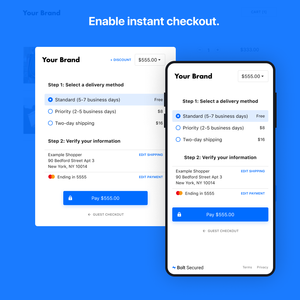 Enable instant checkout