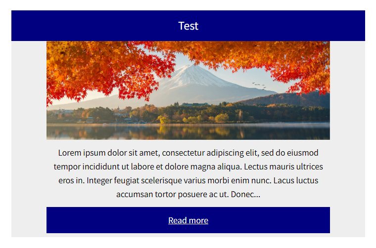 Example of basic output with the "Read more" option turned on