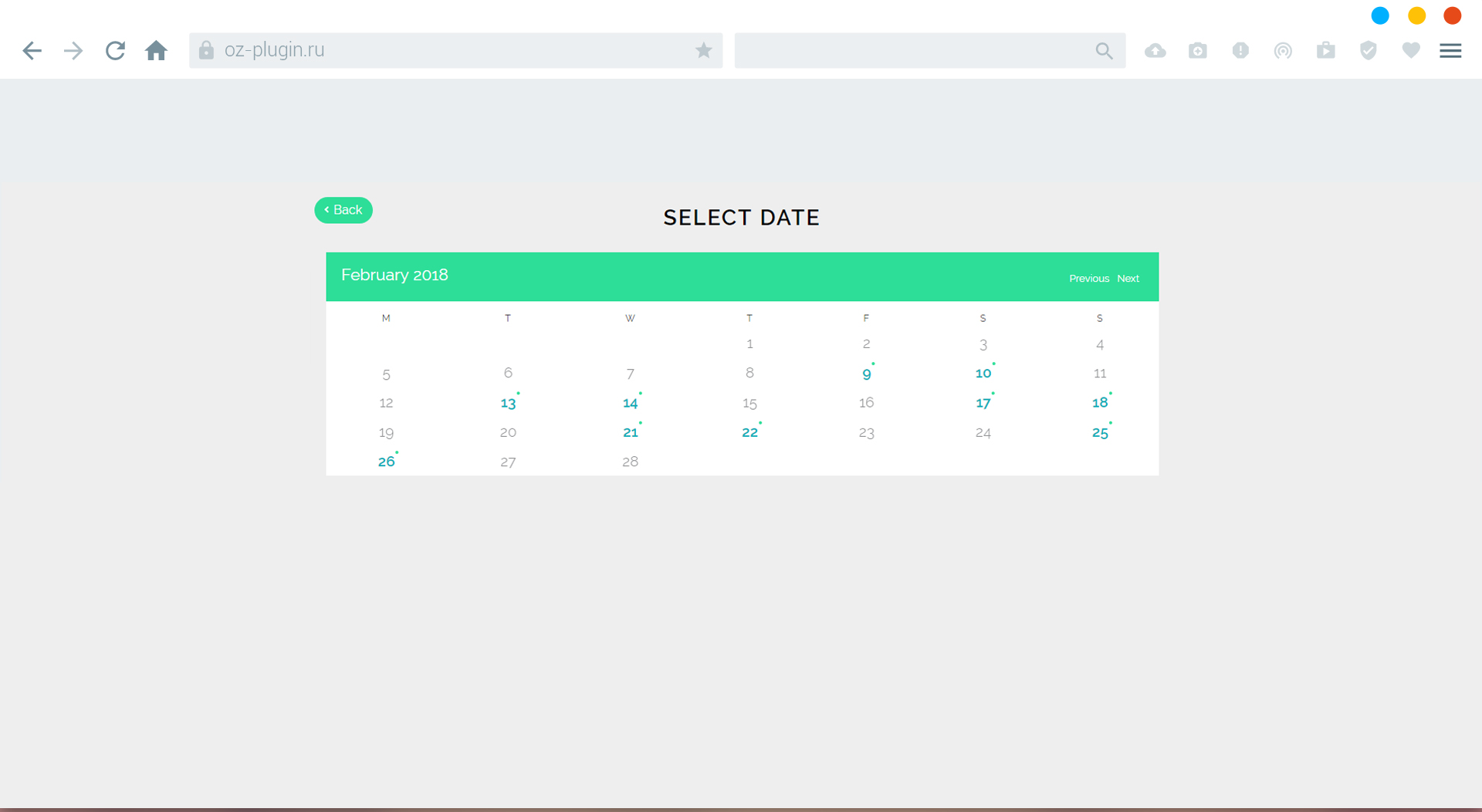 Second step. Select Date