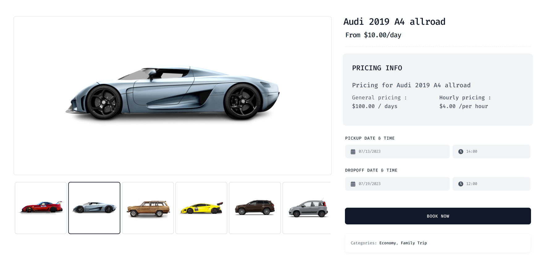 Product single page