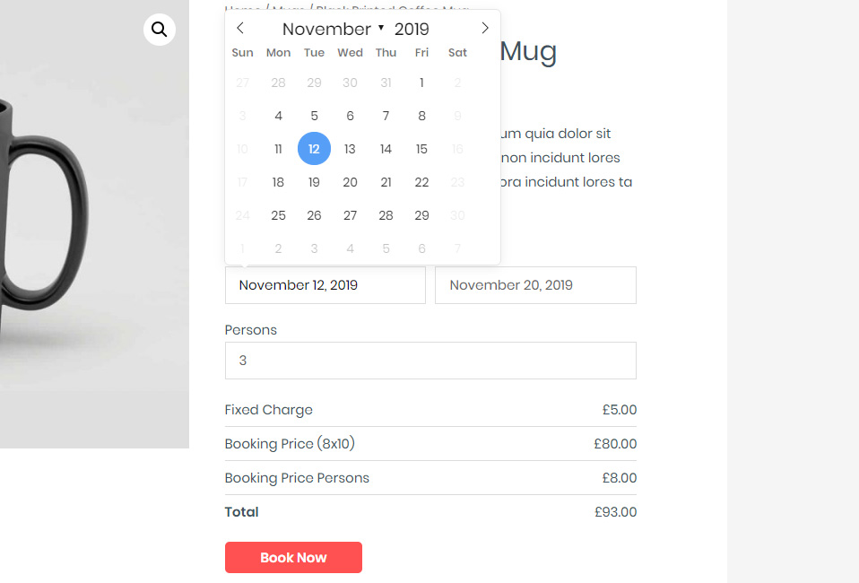 Booking Screen