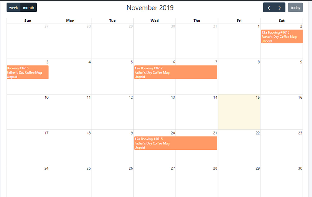 Calendar View